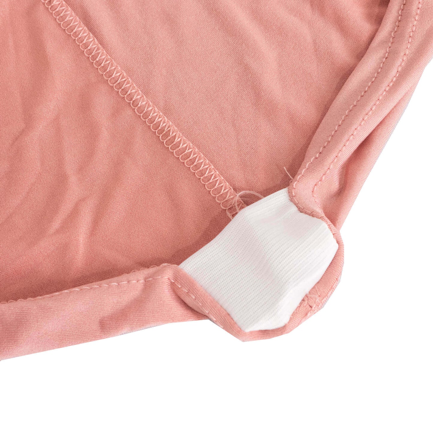 Spandex Chair Cover with Silver Rhinestone Buckled Sash Band Dusty Rose - Stretch Fitted Slipcover