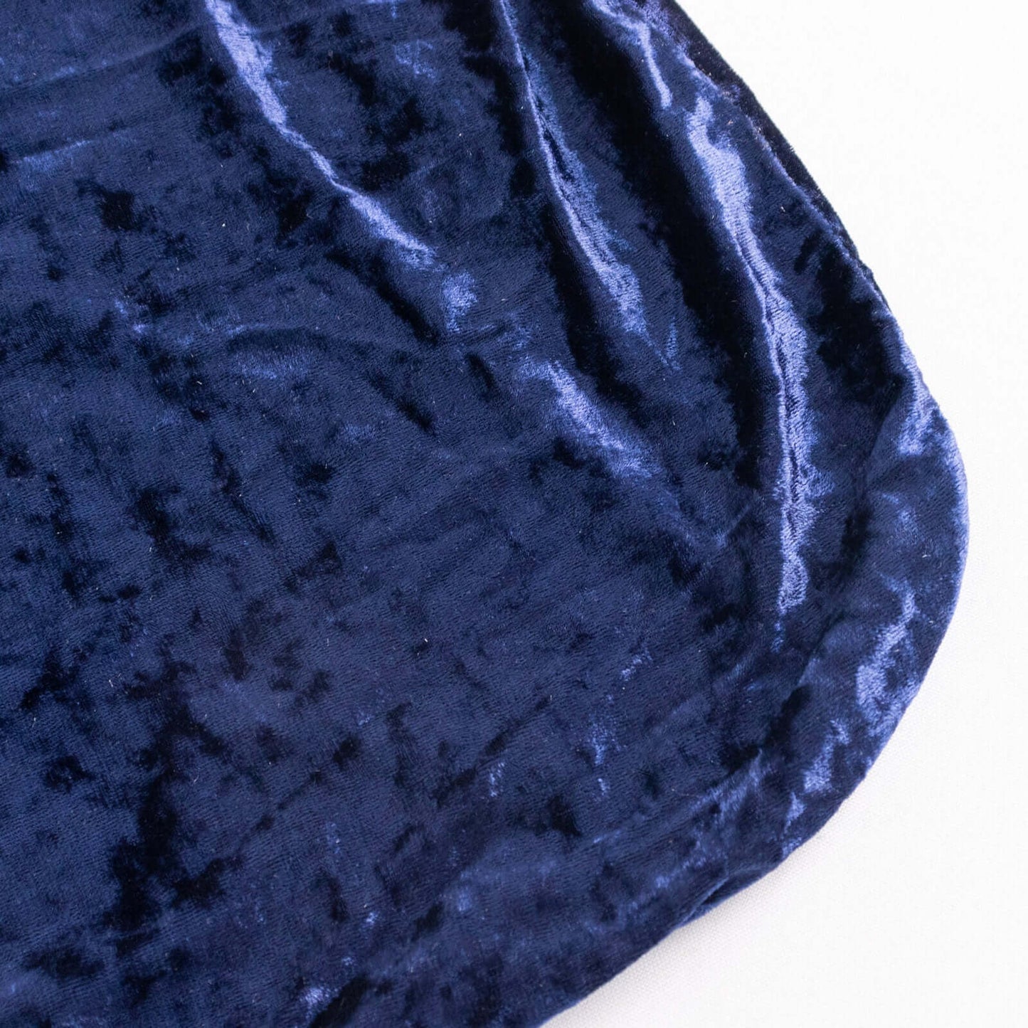 Crushed Velvet Spandex Banquet Chair Cover Fitted Slipcover Navy Blue - Stretch 190GSM Slipcover with Foot Pockets