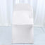 Spandex Chair Cover White for Folding Chairs - Durable Stretch Fitted Slipcover with Satin Rosette Design for Classy Events