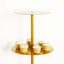 5 Tier Champagne Tower Stand Gold Metal Round Dessert Display Cupcake Holder - Sturdy Event Centerpiece 4.5ft Tall