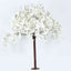 5ft Artificial Cherry Blossom Tree White â€“ Silk Sakura Wishing Tree with Sturdy Metal Base & Realistic Fiberglass Trunk