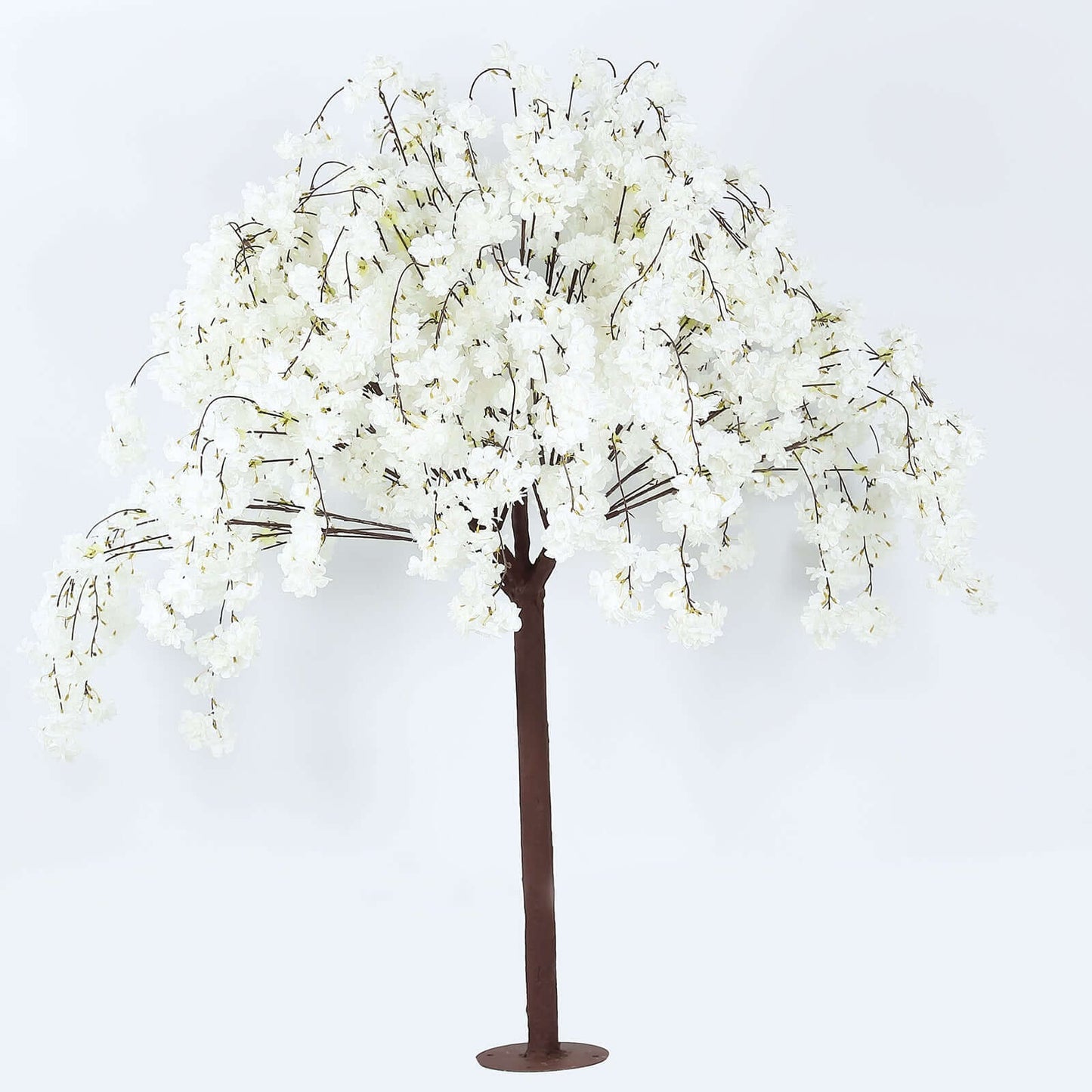 5ft Artificial Cherry Blossom Tree White â€“ Silk Sakura Wishing Tree with Sturdy Metal Base & Realistic Fiberglass Trunk