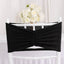 5 Pack Spandex Chair Sashes Black Ruffled Style - Wide Easy to Use Stretch Chair Bands 8"x13"