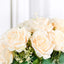 2 Bushes 18" Real Touch Cream Artificial Rose Flower Bouquet, Silk Long Stem Flower Arrangements