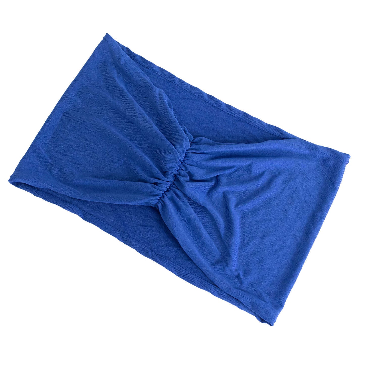 5 Pack Spandex Chair Sashes Royal Blue Ruffled Style - Wide Easy to Use Stretch Chair Bands 8"x13"