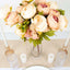2 Pack 19" Cream Blush Artificial Peony Flower Wedding Bouquets, Faux Silk Flower Arrangements