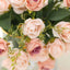 2 Pack 12" Blush Artificial Open Rose Flower Arrangements, Small Faux Floral Bouquets