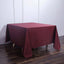 Polyester Square 90"x90" Tablecloth Burgundy - Wrinkle-Resistant & Durable Table Cover