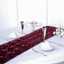 Rosette Satin 14"x108" Table Runner Burgundy - Grandiose Design