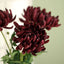 3 Stems Burgundy 27" Artificial Silk Chrysanthemum Bouquet Flowers, Large Faux Mum Branches