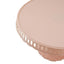 4-Pack Plastic Round Pedestal Cake Stands Blush - Hollow Ribbon Trim Edges 13"