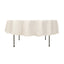 Cotton Blend 90" Round Tablecloth Ivory - Wrinkle-Resistant Table Cover