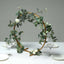 20" Gold Round Arch Wedding Centerpiece, Metal Hoop Wreath Tabletop Decor