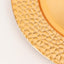 6-Pack Acrylic Round Charger Plates 13" in Metallic Gold with Hammered Rim, Plastic Decorative Dinner Party Charger Tableware
