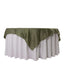 Taffeta 72"x72" Table Overlay Square Tablecloth Dusty Sage Green - Accordion Crinkle Table Cover