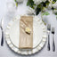 5 Pack Taffeta 20"x20" Napkins Beige - Accordion Crinkle Dinner Napkins