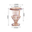 2-Pack Glass Mini Pedestal Flower Vases in Classic Roman Urn Style Amber Gold - Sophisticated Wedding Table Centerpieces 6"