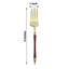 24-Pack Plastic Dessert Forks with Roman Column Handle Gold/Brown - European Style Disposable Utensils 6"