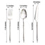 24-Pack Plastic Utensil Set with Roman Column Handle Silver - Disposable Silverware