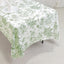 Polyester 60"x102" Rectangle Tablecloth White - Dusty Sage Green French Toile Pattern for Elegant Gatherings