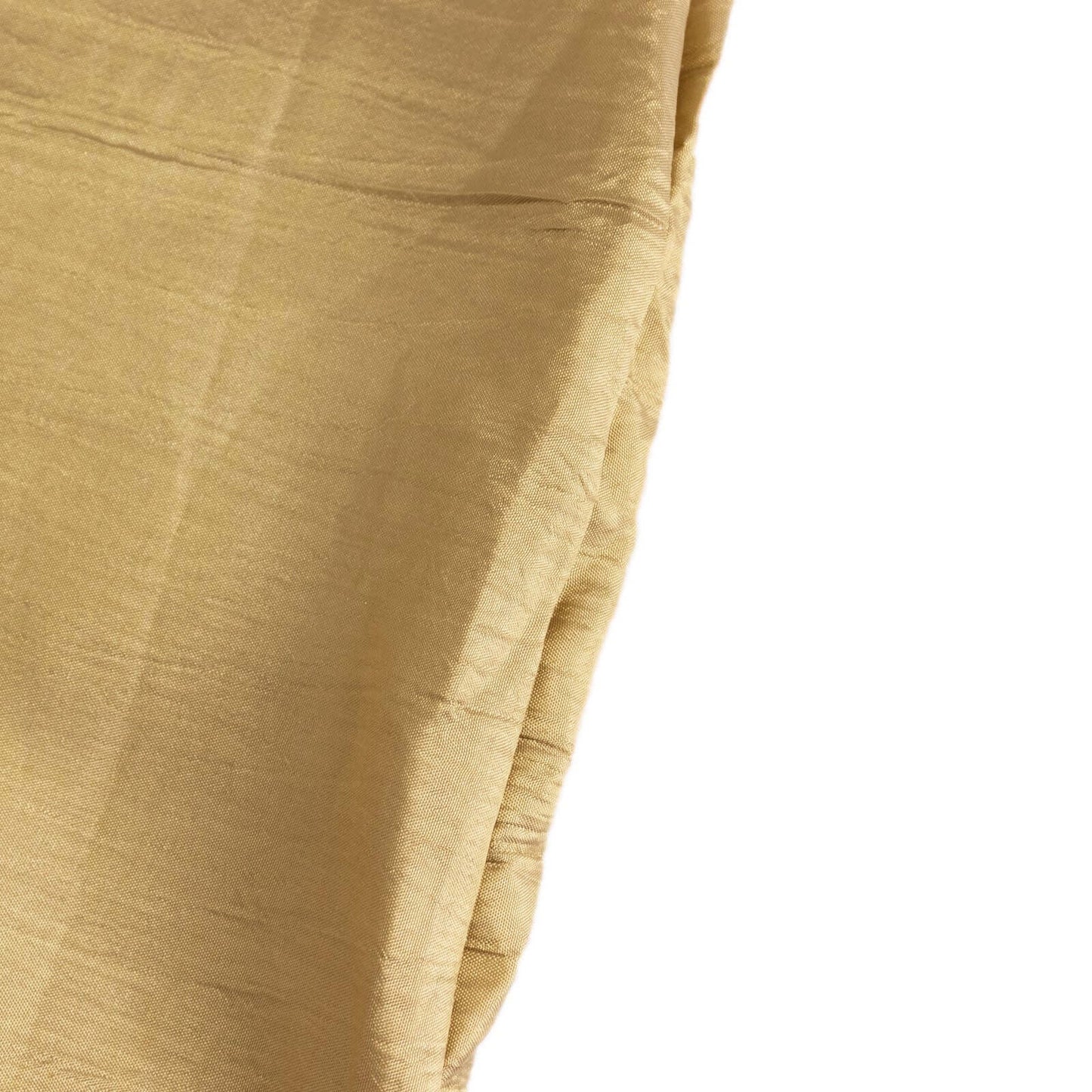 Crinkle Crushed Taffeta Chair Cover for Banquet Chairs Gold - Reusable Slipcover