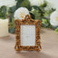 4-Pack Picture Frames Gold Resin Vintage Ornate Design Rectangle - Mini Photo Frame Wedding Place Card Holders & Party Favors 4"x3"