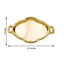 12-Pack Display Trays Party Favor Baroque Oval Design Gold - Mini Serving Platters for Sweets and Desserts 4.5"