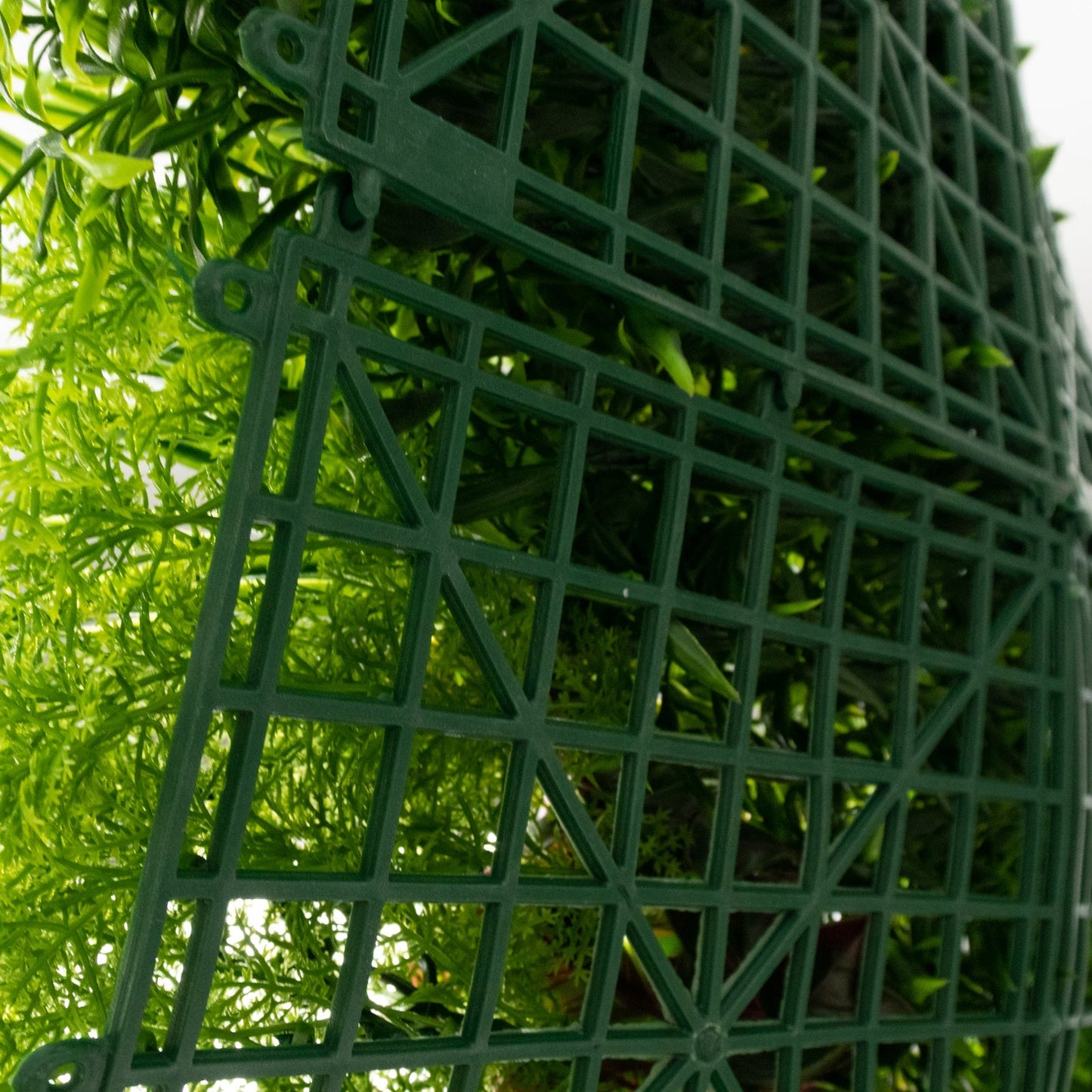 Artificial Greenery Wall Backdrop Panels, 40"Ã—40" Grass Panels with Mixed Fern and Ivy Leaves, UV-Protected for Outdoor Use â€“ 2 Panels, Covers 22 Sq. Ft.