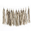 12 Pack Pre-Tied Antique Gold Paper Fringe Tassels With Garland String, Hanging Streamer Banner