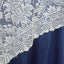 Lace 72"x72" Table Overlay Square Tablecloth Ivory - Victorian Design for Timeless Celebrations