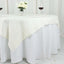 Taffeta 72"x72" Table Overlay Square Tablecloth Ivory - Accordion Crinkle Table Cover