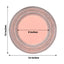 6-Pack Acrylic Round Charger Plates 13" in Rose Gold with Lace Embossed Rim, Rustic Plastic Decorative Charger Tableware