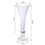 4-Pack Glass Trumpet Vases Crystal Ball Design Clear - Stylish Floral Table Centerpieces for Events 18"