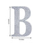 Decorative Rhinestone Alphabet "B" Letter Stickers, Glitter Adhesive Craft Letters Silver DIY Sparkle Embellishments 8"