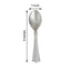 36-Pack Plastic Tea Coffee Spoons Light Silver Heavy Duty with Fluted Handles - Durable Disposable Cutlery 5"