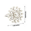 4 Pack Pearl And Diamond Rhinestone Silver Metal Napkin Rings, Decorative Napkin Buckle Holders