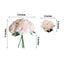 11" Blush Real Touch Artificial Silk Peonies Flower Bouquet