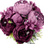 2 Pack 19" Purple Artificial Peony Flower Wedding Bouquets, Faux Silk Flower Arrangements