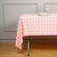 5-Pack Plastic Table Covers Pink Checkered Rectangle - Durable PVC Disposable Covers for Events 54"x108"