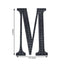 Decorative Rhinestone Alphabet "M" Letter Stickers, Glitter Adhesive Craft Letters Black DIY Sparkle Embellishments 6"