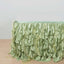 Taffeta 14ft Table Skirt Sage Green - Cascading Curly Willow Style Table Cover