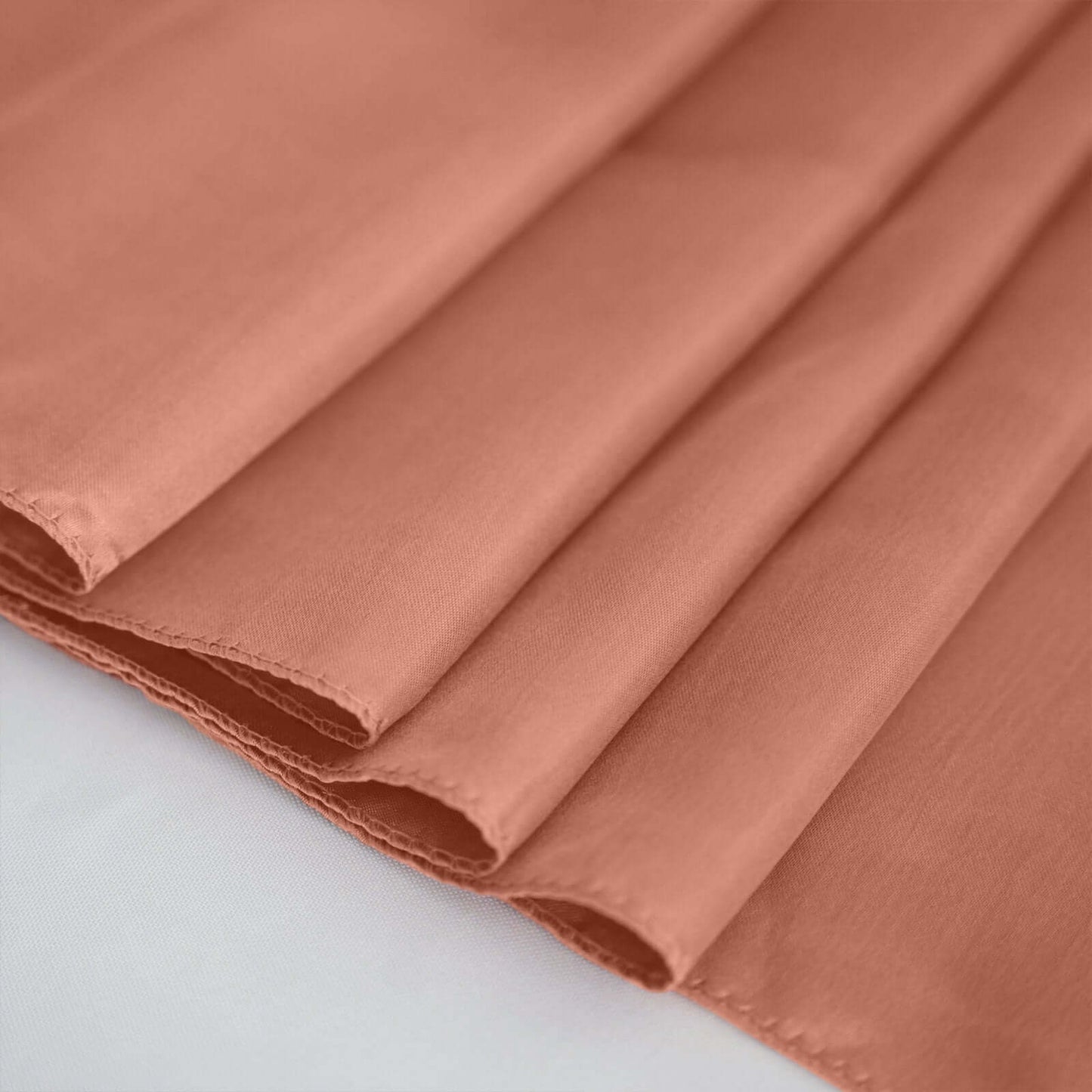 Satin Rectangular 90"x156" Tablecloth Terracotta (Rust) - Seamless Table Cover
