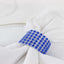 10 Pack Rhinestone Napkin Rings with Velcro Brooch Buckle Royal Blue - Stylish Design for Chair Sashes