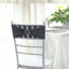 5 Pack Stretch Spandex Chair Sashes Charcoal Gray - Reusable Chair Bands with Silver Diamond Ring Slide Buckle 5"x14"