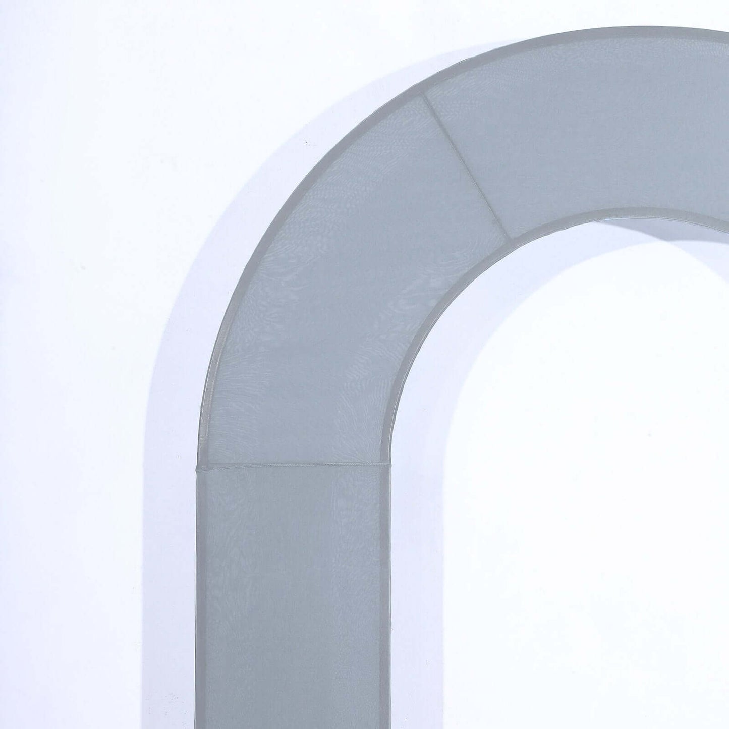 8ft Dusty Blue Spandex Fitted Open Arch Wedding Arch Cover, Double-Sided U-Shaped Backdrop Slipcover