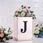 Decorative Rhinestone Alphabet "J" Letter Stickers, Glitter Adhesive Craft Letters Black DIY Sparkle Embellishments 8"