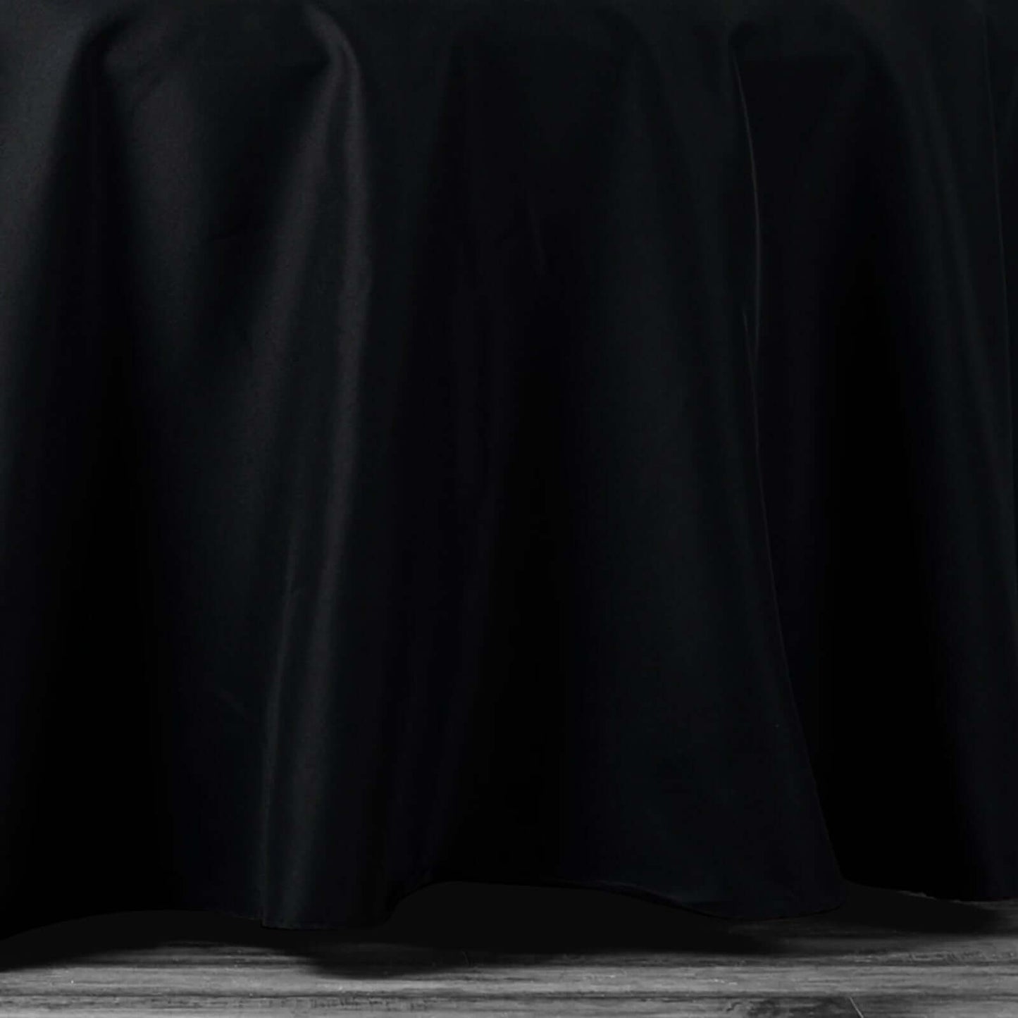 Premium Polyester 108" Round Tablecloth Black - Wrinkle-Resistant 220GSM Table Cover for Weddings & Events