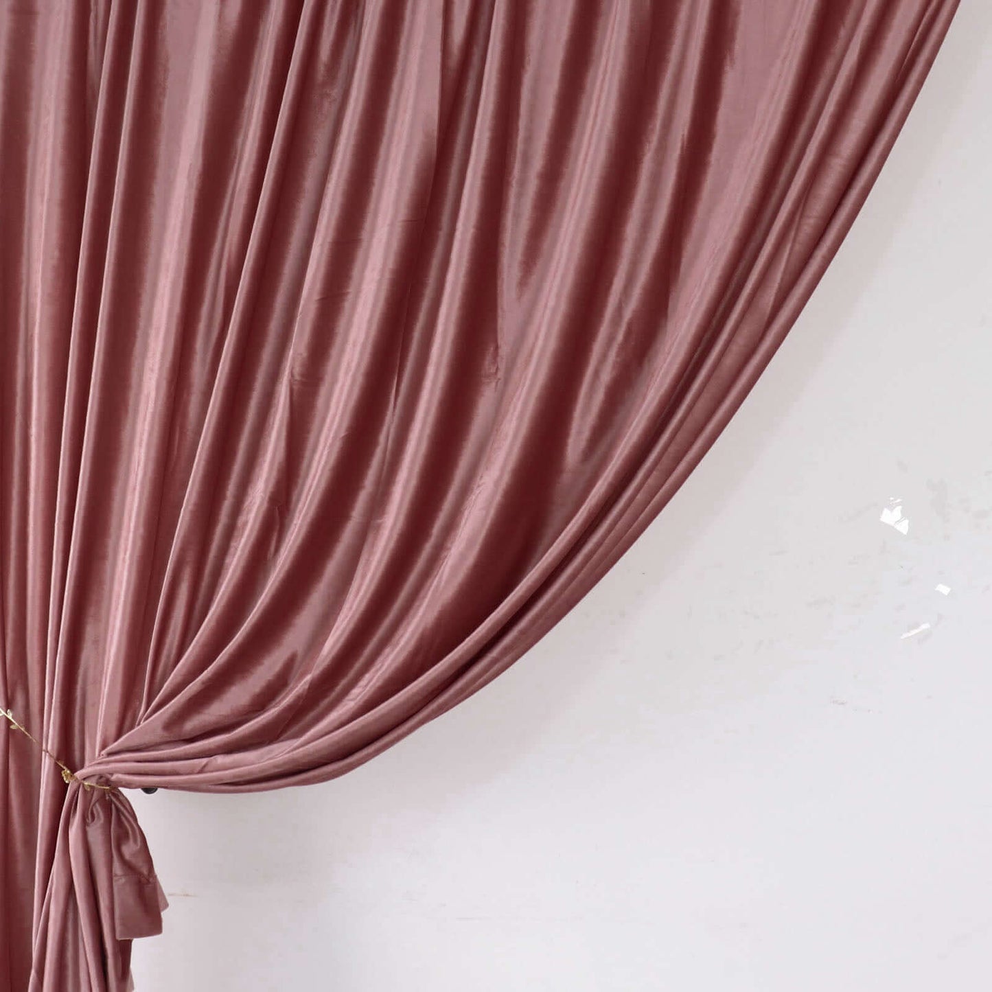 Dusty Rose Crushed Velvet Backdrop Curtain â€“ 8ft x 8ft Event Drape with Rod Pocket, Privacy Panel for Photo Booths & Events