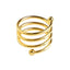 4 Pack Gold Plated Spiral Aluminum Napkin Rings