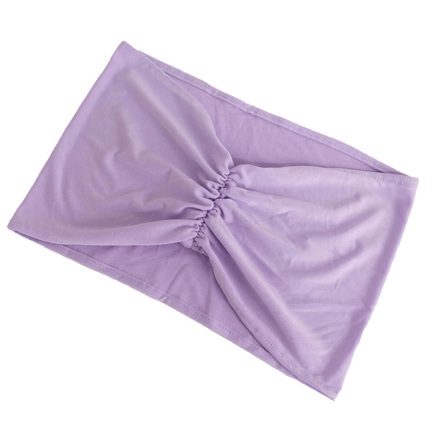 5 Pack Spandex Chair Sashes Lavender Lilac Ruffled Style - Wide Easy to Use Stretch Chair Bands 8"x13"